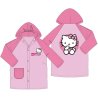 Detský pršiplášť Hello Kitty pre dievčatá s kapucňou, zapínaním na cvoky a jedným vreckom. Ponúkame ho vo veľkostiach 98, 104, 116, alebo 128, teda pre deti približne od 3 do 8 rokov. Ideálny do škôlky, na ihrisko aj na cesty v daždivom počasí.