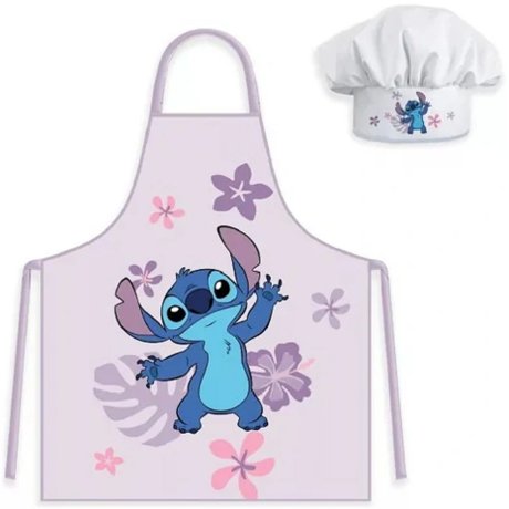 Dievčenská zástera s kuchárskou čiapkou Lilo & Stitch