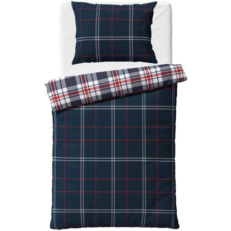 Flanelové posteľné obliečky Káro Oxford