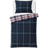 Flanelová súprava posteľných obliečok Káro Oxford zo série BedTex Home Line s klasickým károvaným motívom v tmavomodrej, červenej a bielej kombinácii. Vyrobená z hebkého flanelu s vyššou gramážou a jemne česaným povrchom. Rozmery 140 x 200 cm a 70 x 90 cm, zapínanie na zips.