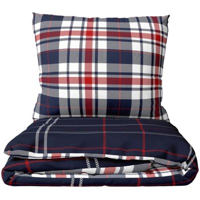 Flanelové posteľné obliečky Káro Oxford