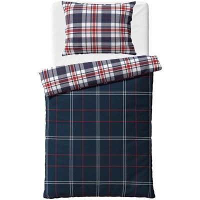 Flanelové posteľné obliečky Káro Oxford