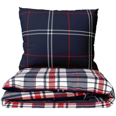 Flanelové posteľné obliečky Káro Oxford