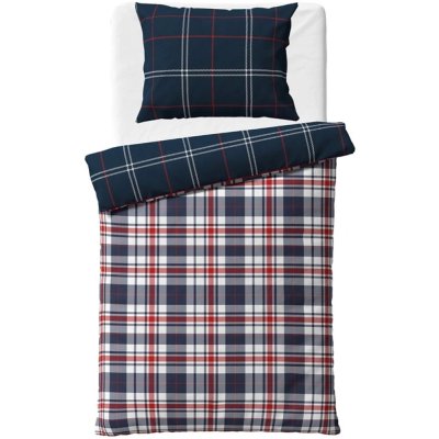 Flanelové posteľné obliečky Káro Oxford