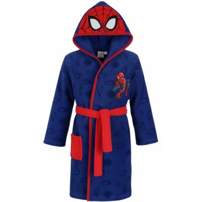 Chlapčenský coral fleece župan s kapucňou Spiderman