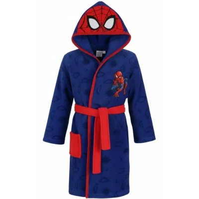 Chlapčenský coral fleece župan s kapucňou Spiderman