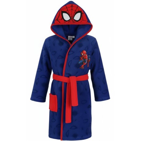 Chlapčenský coral fleece župan s kapucňou Spiderman