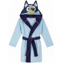 Detský coral fleece župan Bluey s kapucňou a uškami