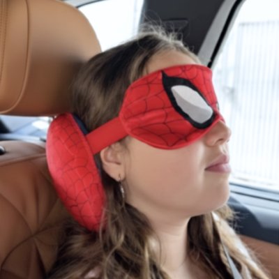 Cestovný vankúšik s očnou maskou Spiderman