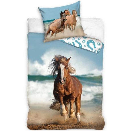Bavlnené posteľné obliečky Kôň na pobreží