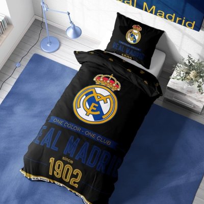 Bavlnené posteľné obliečky FC Real Madrid - Royal Black