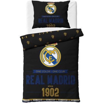 Bavlnené posteľné obliečky FC Real Madrid - Royal Black