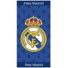 Licencovaná osuška Real Madrid FC s motívom Crest Navy. Je vyrobená zo 100% bavlny s velúrovým povrchom lícnej strany a bielymi froté slučkami s vynikajúcou savosťou na druhej strane. Rozmery 70 × 140 cm.