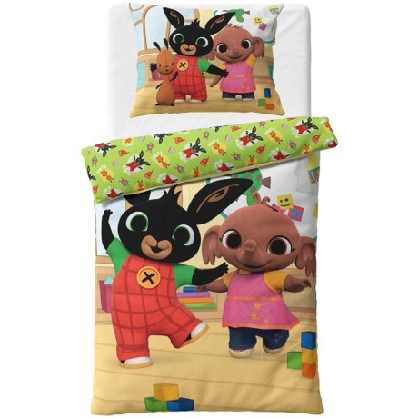 Bavlnené posteľné obliečky Zajko Bing a Sula v škôlke