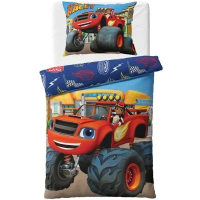Bavlnené posteľné obliečky Plamienok a štvorkolky – Ready to Race
