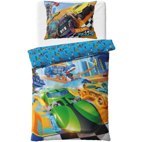 Bavlnené posteľné obliečky Hot Wheels – Let’s Race