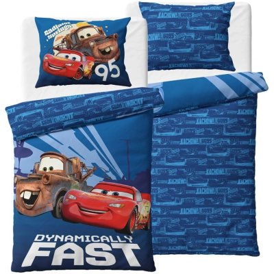 Bavlnené posteľné obliečky Autá 3 - Blesk McQueen a Burák