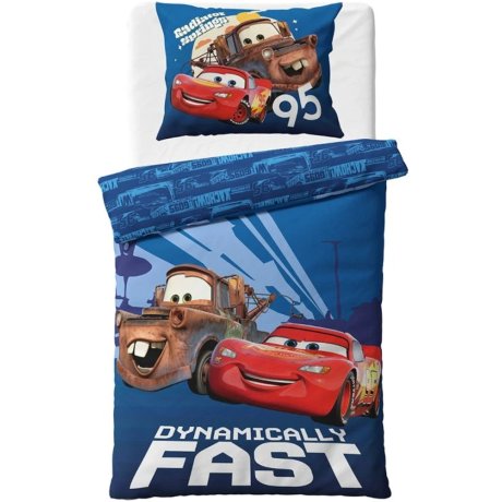 Bavlnené posteľné obliečky Autá 3 - Blesk McQueen a Burák