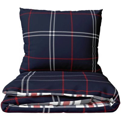 Flanelové posteľné obliečky Káro Oxford