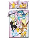 Posteľné obliečky z mikrovlákna Pokémoni - Pikachu a Eeveelutions