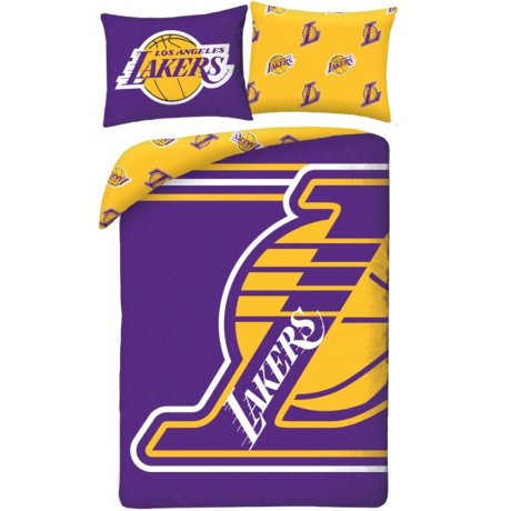 Obojstranné posteľné obliečky z mikrovlákna Los Angeles Lakers - NBA