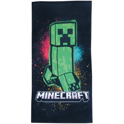 Bavlnená plážová osuška Minecraft – Creeper Graffiti