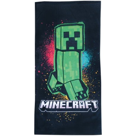 Bavlnená plážová osuška Minecraft – Creeper Graffiti