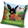 Obliečka na vankúšik s motívom Zajka Binga a šteniatka. Je vyrobená z hebkého velúru s gramážou 190 g/m². Materiál je veľmi príjemný na dotyk, uchováva si sýte farby aj po mnohých praniach a disponuje praktickým zapínaním na zips. Rozmer obliečky je 40 x 40 cm ± 2 cm.