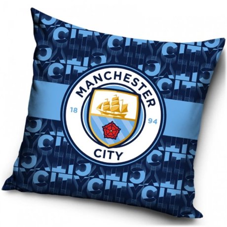 Velúrový vankúš Manchester City FC – Letters