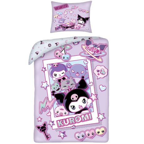 Posteľné obliečky z mikrovlákna Kuromi - Galaxy Pop