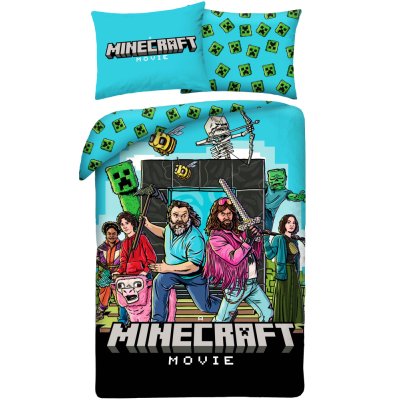 Obojstranné posteľné obliečky z mikrovlákna Minecraft Movie
