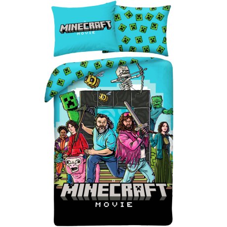 Obojstranné posteľné obliečky z mikrovlákna Minecraft Movie