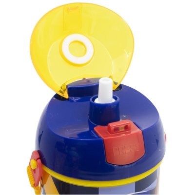 Plastová fľaša na pitie so slamkou a viečkom Paw Patrol - Rescue Pups