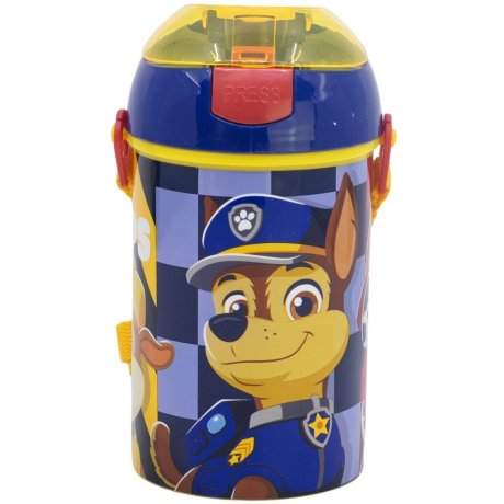 Plastová fľaša na pitie so slamkou a viečkom Paw Patrol - Rescue Pups
