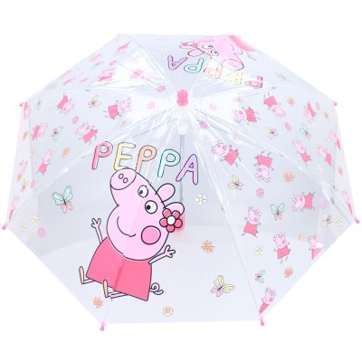 Dievčenský transparentný dáždnik Prasiatko Peppa