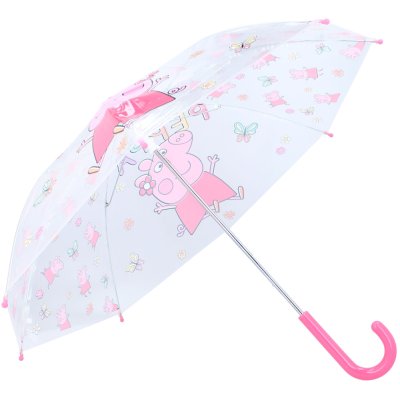 Dievčenský transparentný dáždnik Prasiatko Peppa