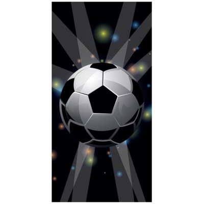 Bavlnená plážová osuška Futbalová lopta v žiare reflektorov
