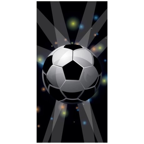 Bavlnená plážová osuška Futbalová lopta v žiare reflektorov