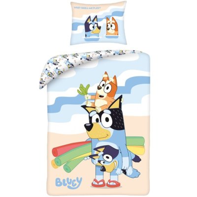 Bavlnené posteľné obliečky Bluey - Hrátky na pláži