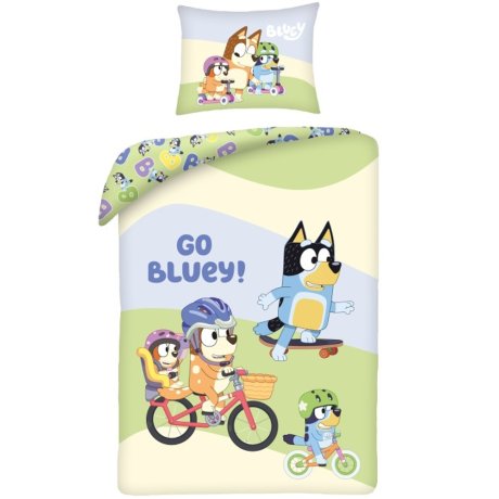 Bavlnené posteľné obliečky Bluey - Športový deň