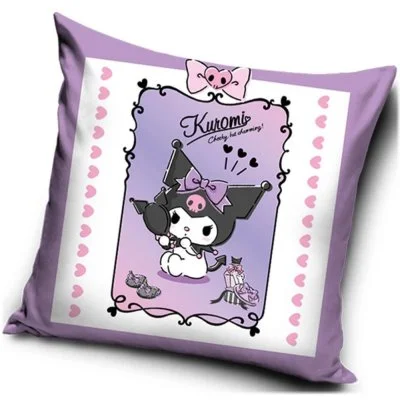 Velúrový vankúš Kuromi – Roztomilá rebelka