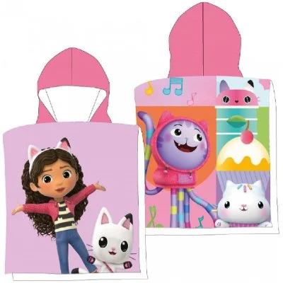 Dievčenské plážové pončo z mikrovlákna Gábinin kúzelný domček