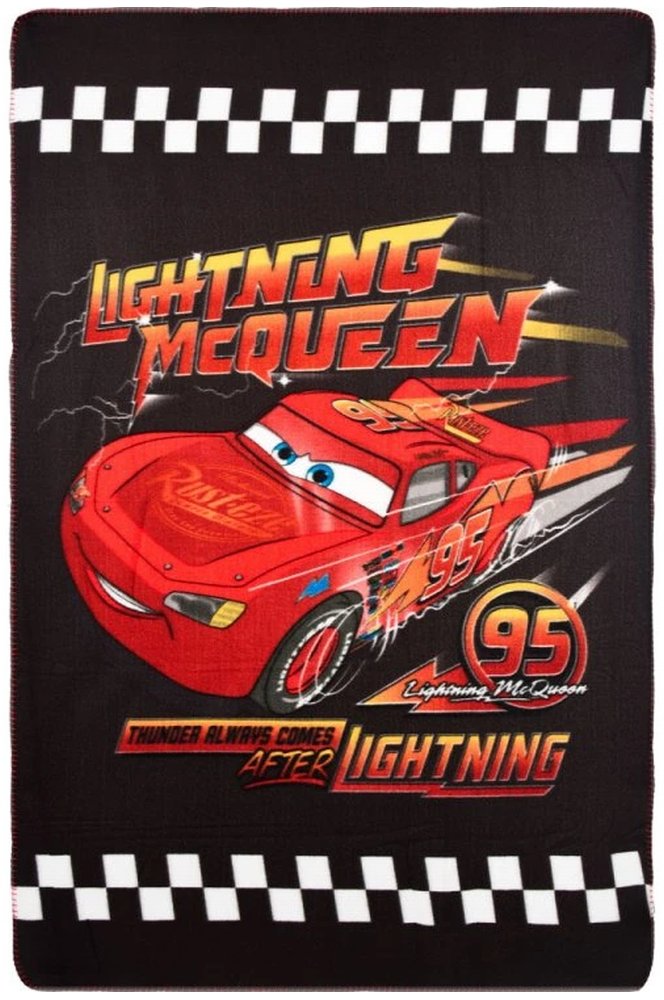 SunCity · Dětská fleecová deka Auta - motiv Blesk McQueen - 100x150 cm