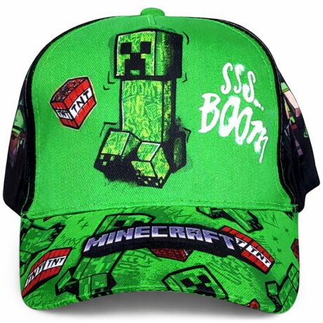 Detská šiltovka Minecraft – Creeper Boom