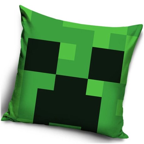 Velúrový vankúš Minecraft - Creeper Face