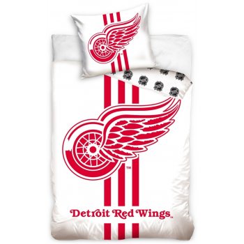 Hokejové posteľné obliečky NHL Detroit Red Wings - biele