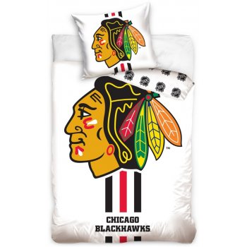 Hokejové posteľné obliečky NHL Chicago Blackhawks - biele