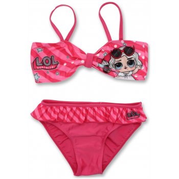 Dievčenské dvojdielne plavky L.O.L. Surprise - tm. růžové
