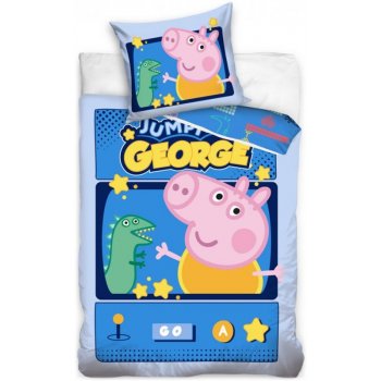 Detské posteľné obliečky Prasiatko George - Jumping game