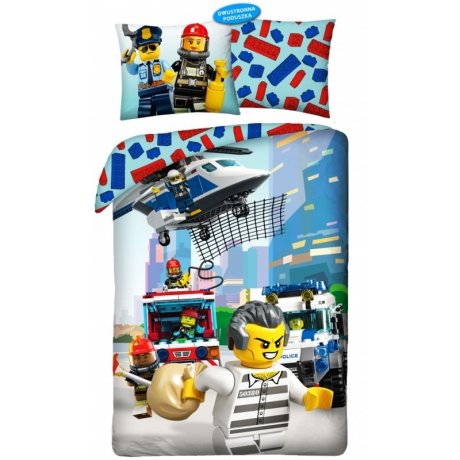 Bavlnené posteľné obliečky LEGO City - Utečenec